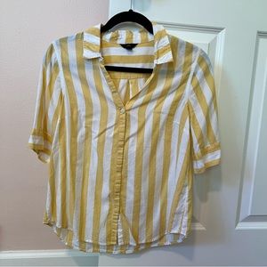 J.CREW striped short sleeve button-up